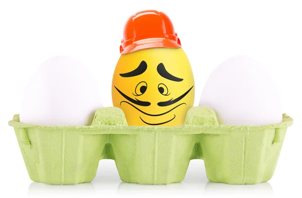 Éxito Líder Símbolo Concepto huevo en caja aislado —  Fotos de Stock