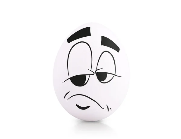 Концепція білого яйця з емоціями в одязі — стокове фото