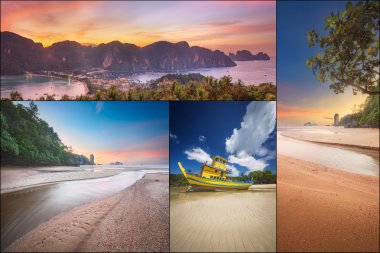 Thailanda ve Adaları güzel Panoraması.