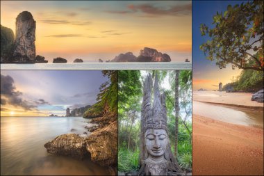 Thailanda ve Adaları güzel Panoraması.