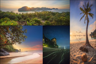 Thailanda ve Adaları güzel Panoraması.
