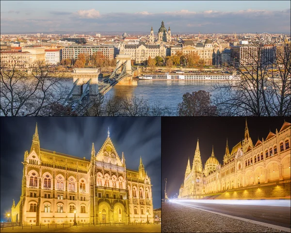 O panorama de beleza das atrações Budapeste . — Fotografia de Stock