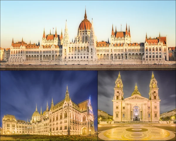 O panorama de beleza das atrações Budapeste . — Fotografia de Stock
