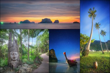 Thailanda ve Adaları güzel Panoraması.