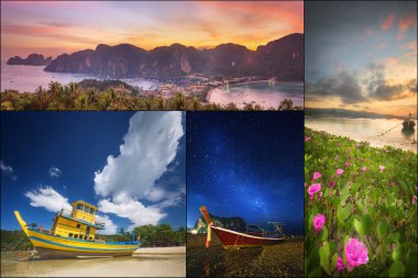 Thailanda ve Adaları güzel Panoraması.