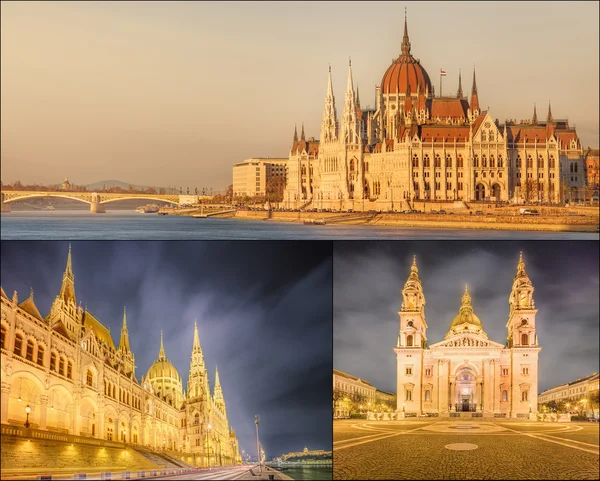 O panorama de beleza das atrações Budapeste . — Fotografia de Stock