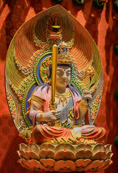 El Señor Buda en el Templo de la Reliquia Diente de Buda Chino, Singapur — Foto de Stock