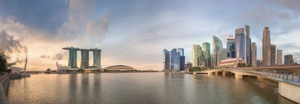 Singapore Skyline e vista sulla baia di Marina — Foto Stock