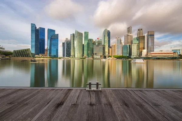 Singapore Skyline e vista sulla baia di Marina — Foto Stock