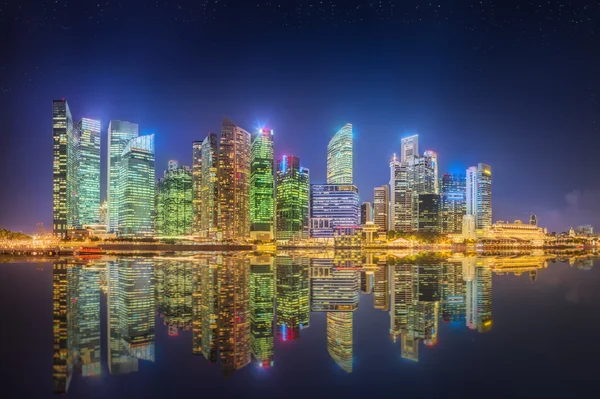 Panoráma Singapuru a pohled na marina bay — Stock fotografie