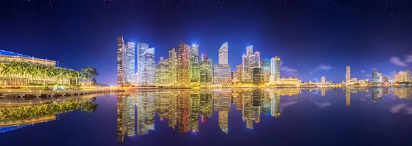 Singapore skyline och över marina bay — Stockfoto