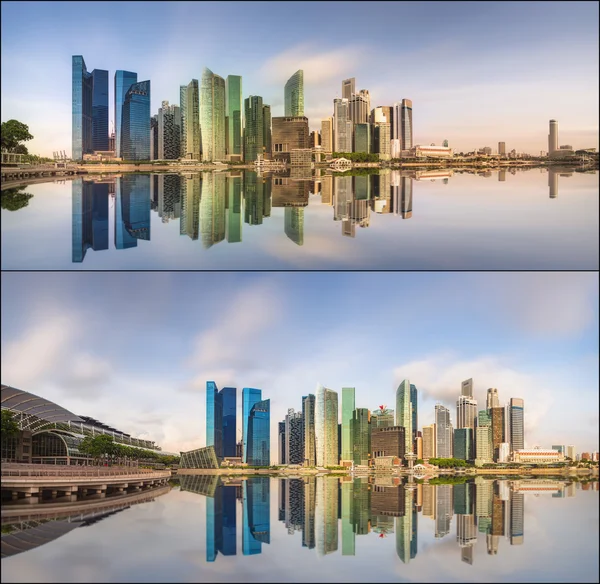 Einzigartige Skyline und Blick in die Bucht von Marina — Stockfoto