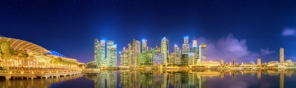 Panoráma Singapuru a pohled na marina bay — Stock fotografie