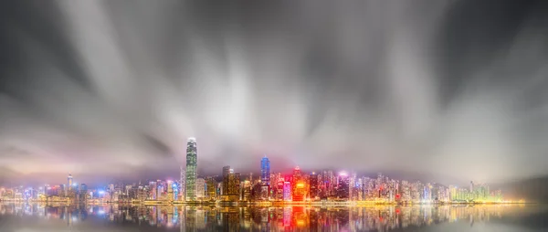 Panorama z Hong Kongu a finanční čtvrti — Stock fotografie