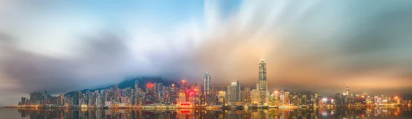 Hong Kong és a pénzügyi kerület panoráma — Stock Fotó