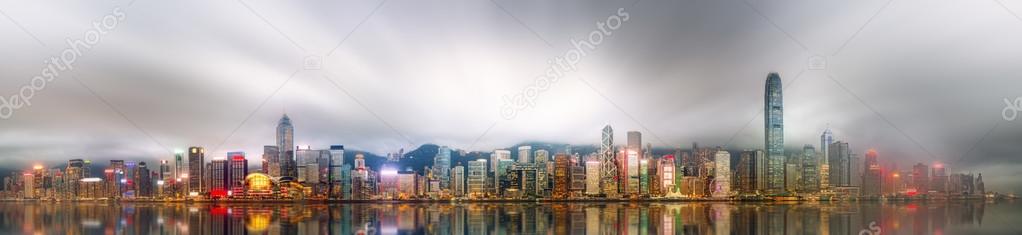 Panorama of Hong Kong and Financial district