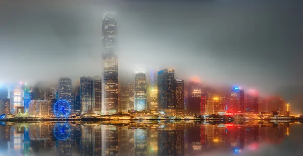 Hong 港和金融区全景图 — 图库照片