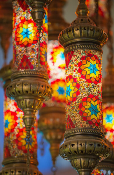 Mosaic Ottoman lamps from Grand Bazaar