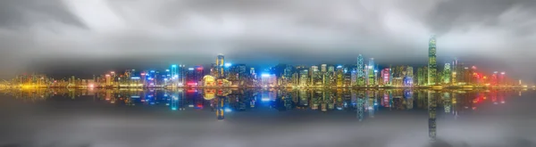 Panorama van Hong Kong en Financial district — Stockfoto