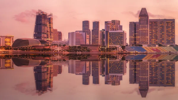シンガポールのスカイラインやマリーナ湾の景色 — ストック写真