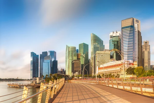 Singapore Skyline e vista sulla baia di Marina — Foto Stock