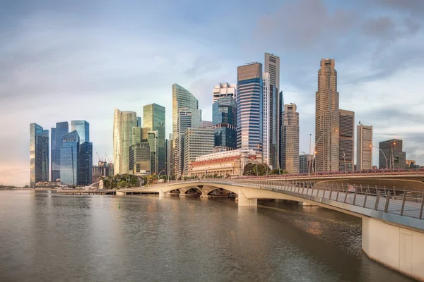 Singapore Skyline e vista sulla baia di Marina — Foto Stock