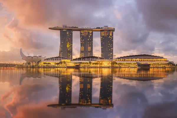 Singapore Skyline and view of Marina Bay Stock Photo