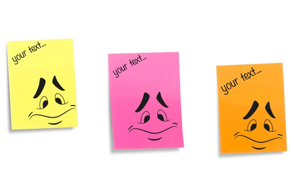 Color stickers displaying face expression — Stock Photo, Image