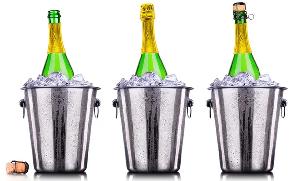 Luxus-Champagner-Kollektion isoliert — Stockfoto