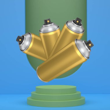 Tek renkli arka planda ürün sergisi için soyut sahne ya da podyum. Ürün sunumu için 3d görüntü oluşturma veya sahnede, kaidede veya platformda kozmetik ürünü gösterme