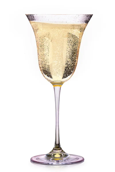 Sklenka šampaňského izolovaných na bílém — Stock fotografie