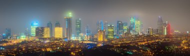 Panorama os Istanbul ve Boğaziçi geceleri