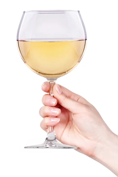 Copa de vino blanco aislado — Foto de Stock