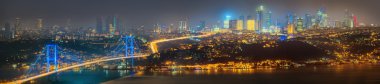 Istanbul ve boğaz Panoraması geceleri