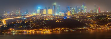 Istanbul ve boğaz Panoraması geceleri