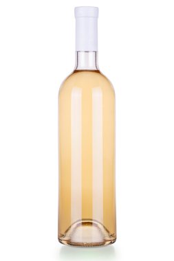 Zarif şişe beyaz şarap izole