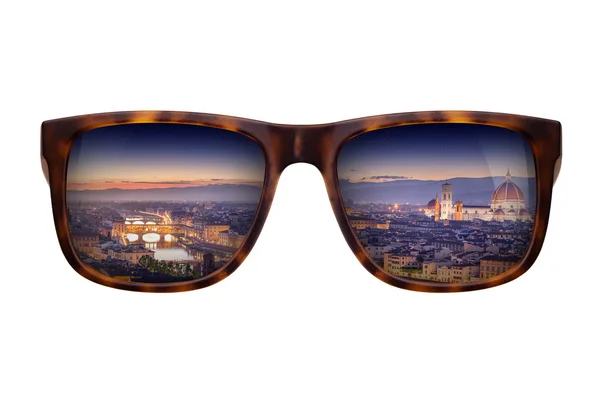 Gafas de sol con hermoso panorama de Florencia —  Fotos de Stock