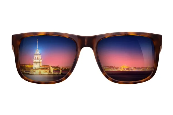 Okulary z piękną panoramę Stambułu — Zdjęcie stockowe