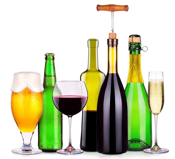 Set of different alcoholic drinks and cocktails — Stock Photo, Image