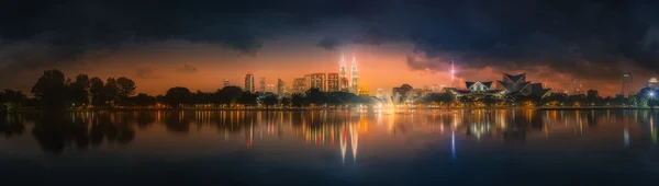Kuala Lumpur nat sceneri, Kulturpaladset - Stock-foto