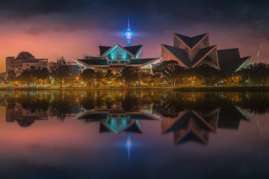 Kuala Lumpur siluetinin güzel cityscape