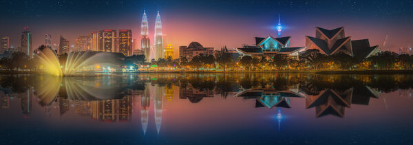 Красивый городской пейзаж Куала-Лумпура
