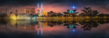 Kuala Lumpur siluetinin güzel cityscape
