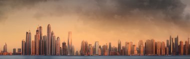 Dubai Yat Limanı güzellik Panoraması. Birleşik Arap Emirlikleri