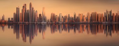 Dubai Yat Limanı güzellik Panoraması. Birleşik Arap Emirlikleri