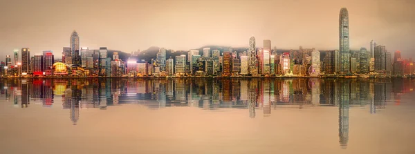 Hong Kong és a pénzügyi kerület panoráma — Stock Fotó