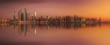 Dubai Yat Limanı güzellik Panoraması. Birleşik Arap Emirlikleri