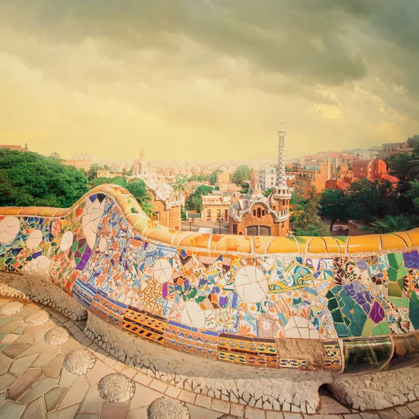 Parque Guell en Barcelona, España — Foto de Stock