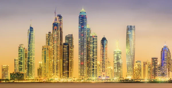 Το Πανόραμα ομορφιά της Μαρίνας του Ντουμπάι. Ηνωμένα Αραβικά Εμιράτα — Φωτογραφία Αρχείου