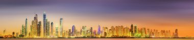 Dubai Yat Limanı güzellik Panoraması. Birleşik Arap Emirlikleri